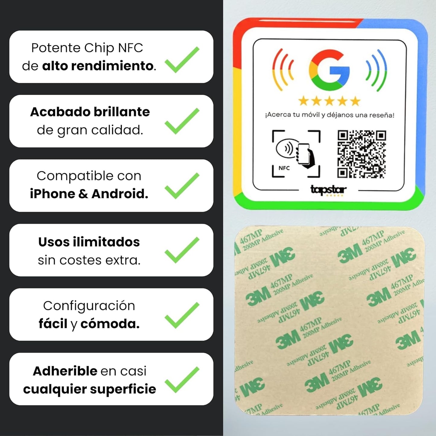Placa Reseñas en Google